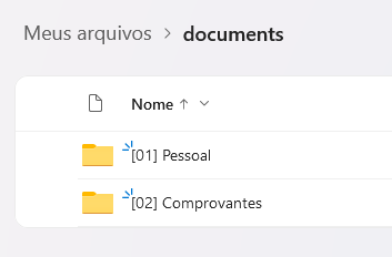 Subpasta do onedrive